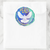 Vrede voor de wereld - Oekraïne Ronde Sticker (Tas)