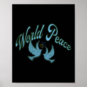 Vrede Voor De Wereld. Opschrift Over Vrede. Oekraï Poster