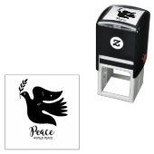 Vrede voor de wereld  zelfinktende stempel (In situ)