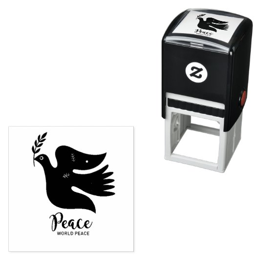 Vrede voor de wereld  zelfinktende stempel (In situ)