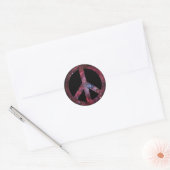 Vrede voor het hele universum ronde sticker (Envelop)