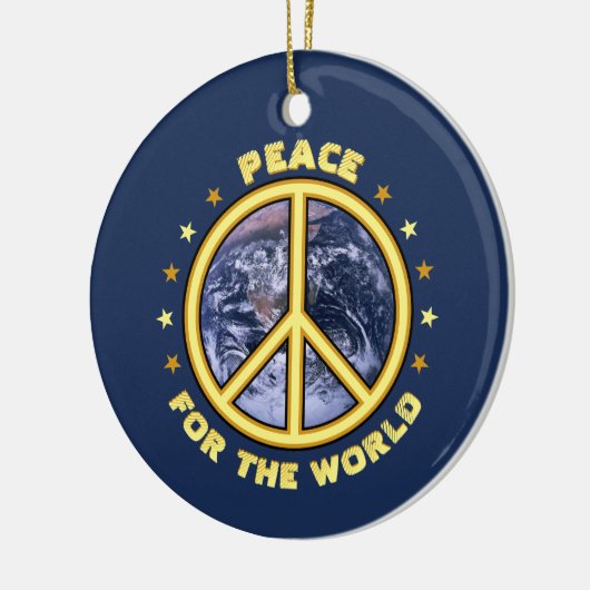 Vrede voor het Wereld ☮ Ornament (Links)