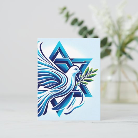 Vrede voor Israël Briefkaart (Staand voorkant)