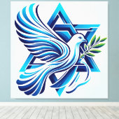 Vrede voor Israël Canvas Afdruk (Insitu (Houten vloer))