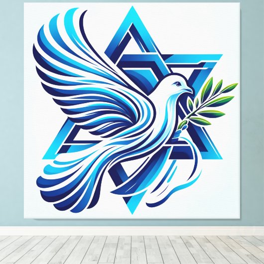 Vrede voor Israël Canvas Afdruk (Insitu (Houten vloer))