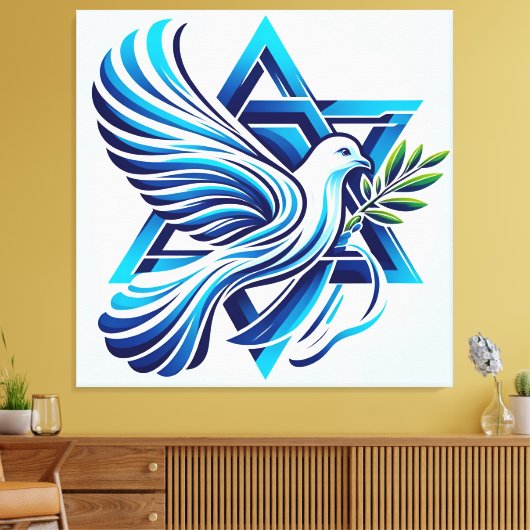 Vrede voor Israël Canvas Afdruk (Insitu (Woonkamer))