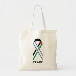 Vrede voor Israël en Palestina vlag lint Tote Bag