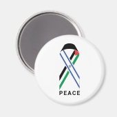 Vrede voor Israël en Palestina vlag lintje wit Magneet (Voorkant / Achterkant)