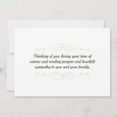 Vrede voor je rouwharten kaart (Achterkant)