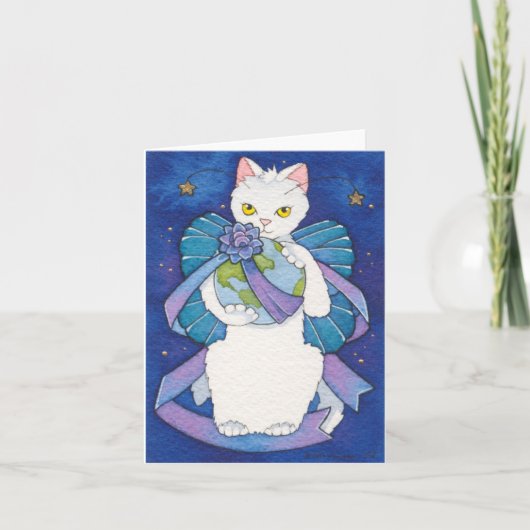 Vrede voor Kerstmis notecard Feestdagen Kaart (Voorkant)