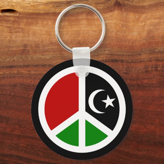 Vrede voor Libië Sleutelhanger (Voorkant)