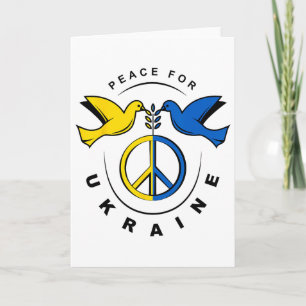 Vrede Voor Oekraïense Duif Oekraïense Vlag Ik Sta Kaart