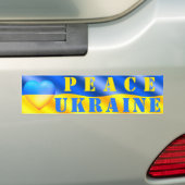 Vrede voor Oekraïne Bumpersticker Oekraïense vlag (Op auto)