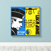 Vrede voor Oekraïne Canvas Afdruk (Insitu (Houten vloer))