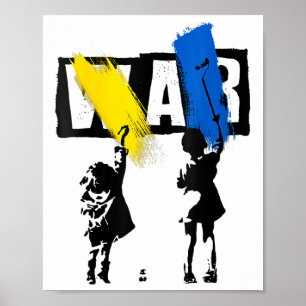 Vrede voor Oekraïne - Dove Symbool voor Oekraïense Poster