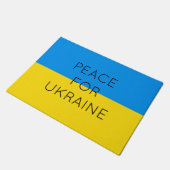 Vrede voor Oekraïne - eenvoudige minimale Oekraïen Deurmat (Schuin)