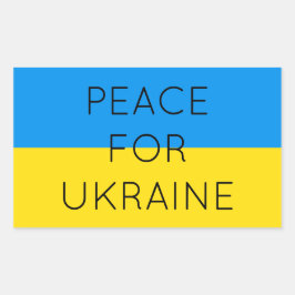 Vrede voor Oekraïne - eenvoudige minimale Oekraïen Rechthoekige Sticker