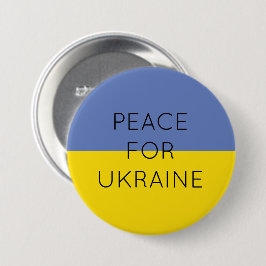 Vrede voor Oekraïne - eenvoudige minimale Oekraïen Ronde Button 7,6 Cm
