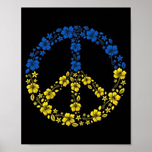 Vrede voor Oekraïne Ik sta achter de Oekraïense vl Poster (Voorkant)