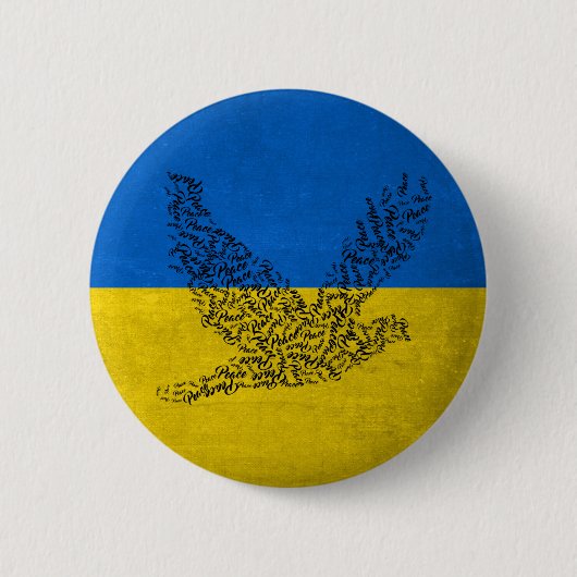 Vrede voor Oekraïne. Ik sta bij Oekraïne!!!! Butto Ronde Button 5,7 Cm (Voorkant)