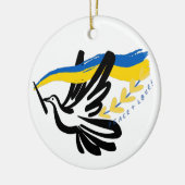Vrede voor Oekraïne Keramisch Ornament (Links)