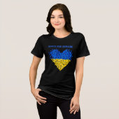Vrede voor Oekraïne. Liefde. Hart.  Tri-Blend Shirt (Voorkant volledig)
