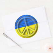 Vrede voor Oekraïne - Logo - Klassieke ronde - Sti Ronde Sticker (Envelop)