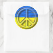 Vrede voor Oekraïne - Logo - Klassieke ronde - Sti Ronde Sticker (Tas)