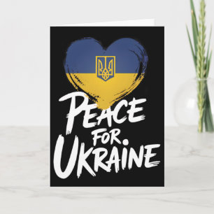 Vrede Voor Oekraïne Oekraïense Vlag Hart Symbool  Kaart