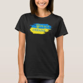 Vrede voor Oekraïne Oekraïense vlag Logo Oekraïne T-shirt (Voorkant)