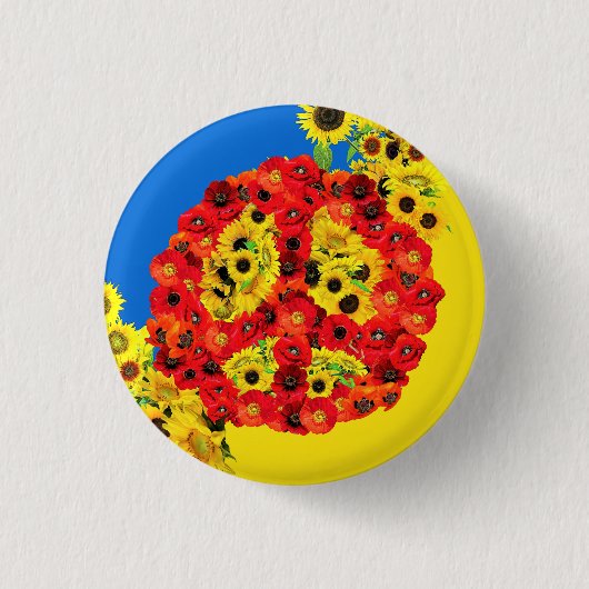 Vrede voor Oekraïne! Ronde Button 3,2 Cm (Voorkant)