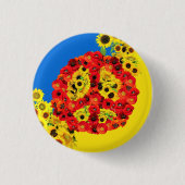 VREDE VOOR OEKRAÏNE! RONDE BUTTON 3,2 CM (Voorkant)