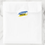 Vrede voor Oekraïne Ronde Sticker (Tas)