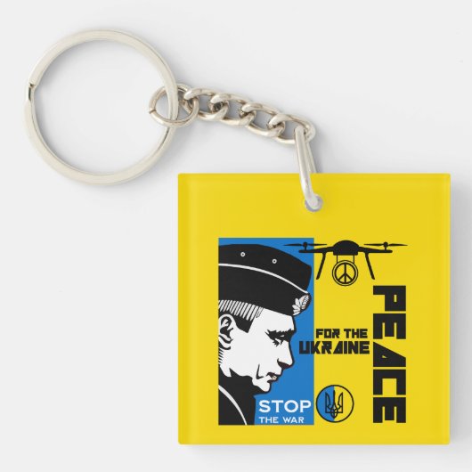 Vrede voor Oekraïne Sleutelhanger (voorkant)