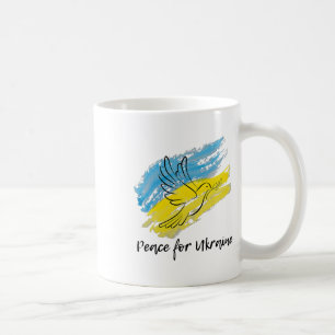 Vrede Voor Oekraïne Solidairheid Vrede Hart Oekraï Koffiemok