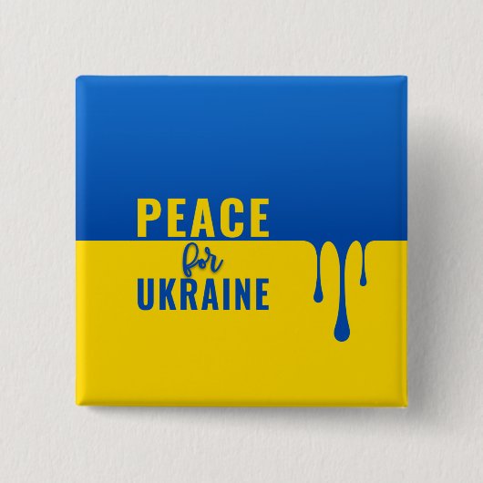 Vrede voor Oekraïne Square Button (Voorkant)