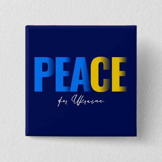 Vrede voor Oekraïne Square Button (Voorkant)