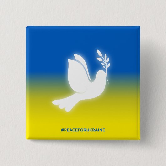 Vrede voor Oekraïne Square Button (Voorkant)