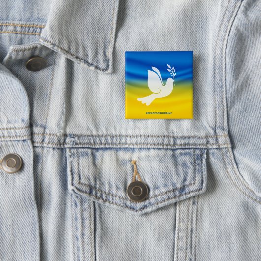 Vrede voor Oekraïne Square Button (In situ)