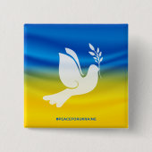 Vrede voor Oekraïne Square Button (Voorkant)