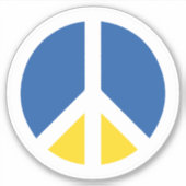 Vrede voor Oekraïne Sticker (Voorkant)
