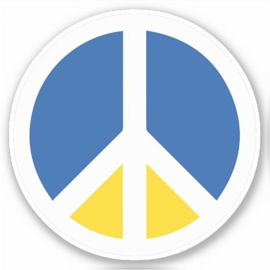 Vrede voor Oekraïne Sticker (Voorkant)