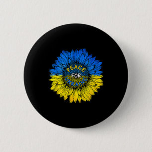 Vrede Voor Oekraïne T-shirt Oekraïne Zonnebloem Oe Ronde Button 5,7 Cm