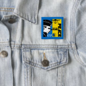Vrede voor Oekraïne Vierkante Button 5,1 Cm (In situ)