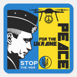 Vrede voor Oekraïne Vierkante Sticker