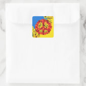 VREDE VOOR OEKRAÏNE! VIERKANTE STICKER (Tas)