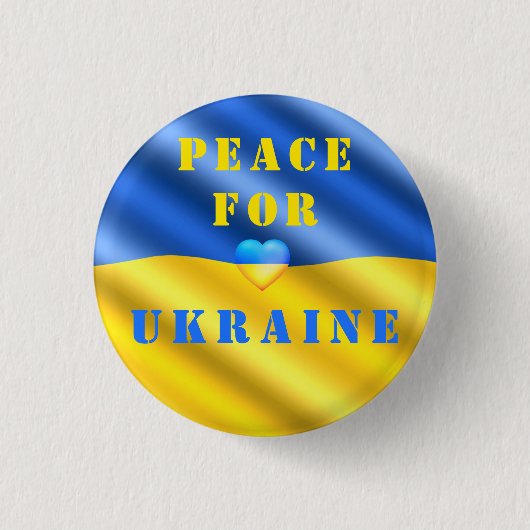 Vrede voor Oekraïne - vlag - Button - Vrijheid (Voorkant)