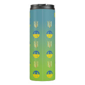 Vrede voor Oekraïne Vredessymbool en trident Therm Thermosbeker (Achterkant)