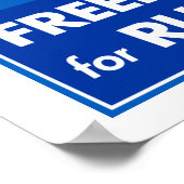 Vrede voor Oekraïne Vrijheid voor Rusland Poster (Hoek)