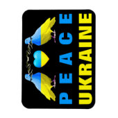 Vrede voor Oekraïne - Vrijheid - Vredesdovenhart Magneet (Verticaal)